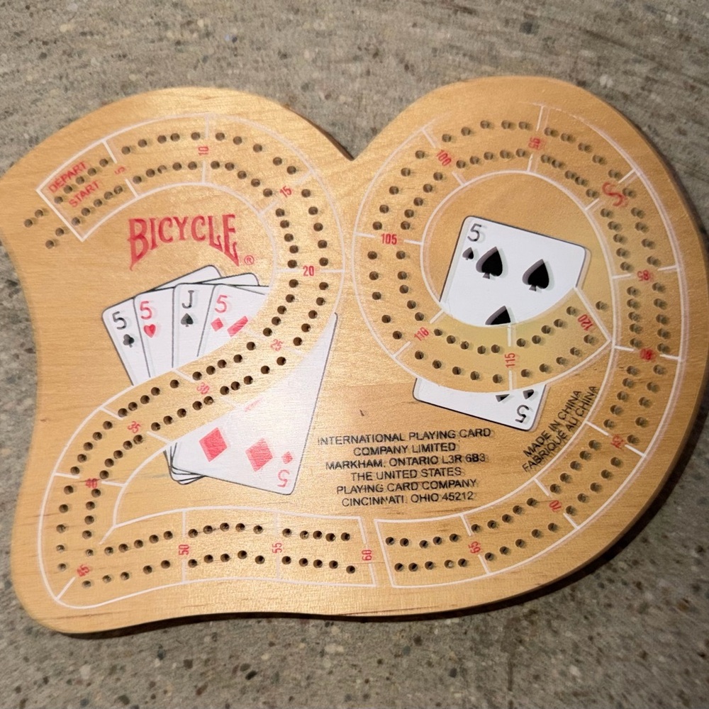 Bicycle 29 Cribbage Board